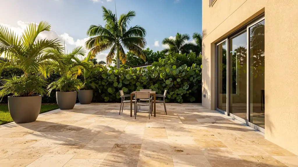 Patio installation in a Miami home